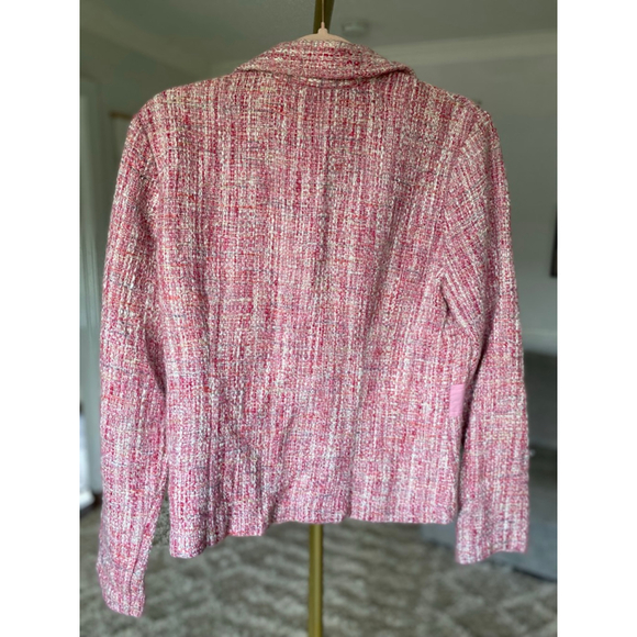 Faith Passion Pink Tweed Blazer French Parisian Office Barbie Coquette Academia - Picture 3 of 8